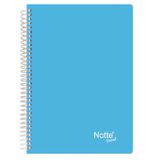 Notte 60-357 Spiralli Plastik Kapak A4 Trend 80 Yaprak Çizgili Defter