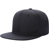 Notte Rossa Hip Hop Cap Şapka Snapback Cap Düz Siyah Kep Şapka - 58 cm