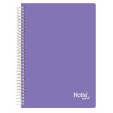 Notte Spiralli Plastik Kapak A5 Trend 100 Yaprak Kareli Defter