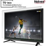 Notvex 75 inç TV Ekran Koruyucu Yüksek Mukavemetli Akrilik Kırılmalara Karşı
