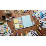 Notyaz Exquisite Notebook Yapışkanlı Bloknot ve Ayraçlar ile 50 Yaprak Özel Spiralli Notebook