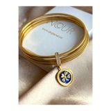 Nour Co Ajda Bilezik Charm Mavi Yonca