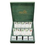 Noura Natural Hediyelik 18’li Çay ve Madlen 20’li Çikolata Ahşap Kutusu