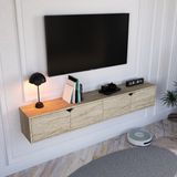 Nova 180 cm Duvara Monte Kapaklı Modern Tv Ünitesi Ekonomik Tv Ünitesi Traverten