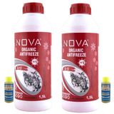 Nova -25 Derece Organik Kırmızı Antifriz 2 X 1.5 Litre +2 Cam Sabunu 80Ml