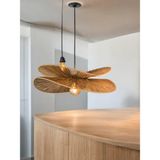 Nova 65x65cm Bohem Avize Kelebek Hasır Avize Rüstik Avize Jüt Avize Doğal Loş Kafe Restoran Avize - Hasır Rengi