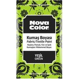Nova Color 12 gr Yeşil Toz Kumaş Boyası Pamuk Yün ve İpek Kumaşlar İçin Özel Formül