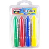 Nova Color 4'lü Yüz Boyası Renkli Eğlenceler İçin Kullanıma Uygun Boyalar