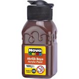 Nova Color Akrilik Boya 100 ml Su Bazlı Hızlı Kuruyan Dayanıklı Renkli Boya - Kahverengi