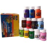 Nova Color Akrilik Boya 12 Renk 30 ml 1 Paket Akrilik Boya Seti 12 Li Ahşap Tuval Taş Ağaç Boyamalar Için Idea Boyama Seti