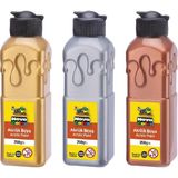 Nova Color Akrilik Boya 250 ml 3 Renk Altın Sarı - Gümüş Gri - Bakır Yaldız 1 Paket Nova Color Akrilik Boyalar 250 ml 3 Lü