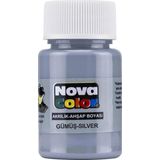Nova Color Akrilik Boya 30 cc Gümüş - 4 Adet