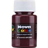 Nova Color Akrilik Boya 30 Ml Kahverengi - 4 Adet