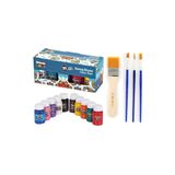 Nova Color Fabric Painting Colours Kumaş Boyası tüp 30ml 10 Renk Set Kıyafet Elbise Çanta Ayakkabı ve Fırçalı