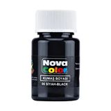 Nova Color Fabric Textile Tekstil Tüp Kumaş Boyası Siyah Renk Kıyafet Elbise Çanta Ayakkabı Pantolon Tshirt