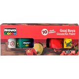 NOVA COLOR® Guaj Boyası, Boyut 30ml, 10'lu Şişe Seti, Çeşitli Renkler-KRPBNC-114