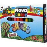 Nova Color Jumbo Mum Boya Seti 12 Renkli Silinebilir Çocuk Kırtasiye Malzemesi