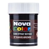NOVA COLOR KAHVE 30 CC ŞİŞE SU BAZLI CAM BOYASI