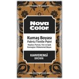 Nova Color Kahverengi Kumaş Boyası Toz 12 gr 1 Adet Nova Color Toz Kumaş Boyası Kahve Kot Pantalon Gömlek Tişört Tekstil Kumaş Boyası 1 Adet