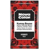 Nova Color Kırmızı Kumaş Boyası Toz 12 gr Tekstil Boyası Özellikli Kot Pantalon Gömlek Tişört İçin 1 Adet