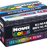 Nova Color Kumaş Boyası 12 Renk x 30 ml. Set