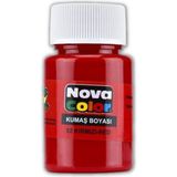 Nova Color Kumaş Boyası 30 ml Kırmızı Tekstil Boyası Yıkanabilir ve Solmaya Dayanıklı Özellikte