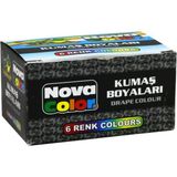 Nova Color Kumaş Boyası 6 Renk x 30 ml Set - Renkli