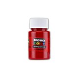 Nova Color Kumaş boyası, canlı renkler, solmaz, tişört, çanta, tekstil boyası-Kırmızı Renk 30ml-1 Adet