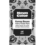Nova Color Kumaş Boyası Gri Renk ile Tekstil Ürünleri İçin 12 gr Etkili Boyama
