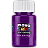 Nova Color Kumaş Boyası Mor Renk 30 ml Yılanabilir ve Solmaya Karşı Dayanıklı Özellikte