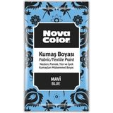 Nova Color Mavi Kumaş Boyası Toz 12 gr 1 Adet Tekstil Boyası Özelliği ile Kot Pantalon Gömlek Tişört İçin