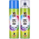 Nova Color Mavi Sprey Boya Sprey Vernik 2'li