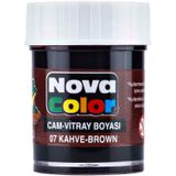 Nova Color NC-155 25 ml Kahverengi Su Bazlı Cam Boyası