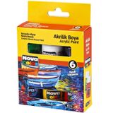 Nova Color NC-2006 6'lı 17 ml Şişe Akrilik Boya