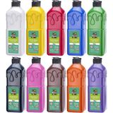 Nova Color Parmak Boyası - 10 Farklı Renk, 500 gr (Sarı, Turuncu, Mavi, Mor, Yeşil, Kırmızı, Pembe, Kahverengi, Beyaz, Siyah)