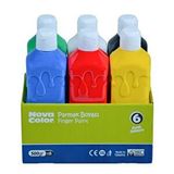 Nova Color Parmak Boyası 500 Gr 6 Renk Nc784 Çok Renkli