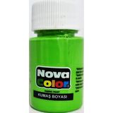 Nova Color Renk Seçenekli Tek Şişe Kumaş Boyası 30ML - Açık Yeşil