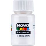 Nova Color Renk Seçenekli Tek Şişe Kumaş Boyası 30ML - Beyaz