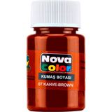 Nova Color Renk Seçenekli Tek Şişe Kumaş Boyası 30ML - Kahve