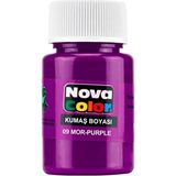 Nova Color Renk Seçenekli Tek Şişe Kumaş Boyası 30ML - Mor