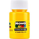 Nova Color Renk Seçenekli Tek Şişe Kumaş Boyası 30ML - Sarı