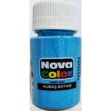 Nova Color Renk Seçenekli Tek Şişe Kumaş Boyası 30ML - Turkuaz