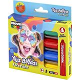 Nova Color Renkli Yüz Boyası 4 Lü Set 16 gr NC-211 Eğlenceli Boyama Deneyimi