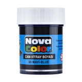 Nova Color Su Bazlı Cam Boyası 12'li Mavi NC-151