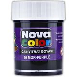 Nova Color Su Bazlı Cam Vitray Boyası 25 ml Mor