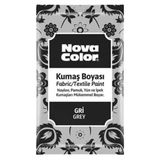 Nova Color Toz Kumaş Boyası Gri - 4 Adet Ve 1 Adet Sabitleyici