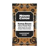 Nova Color Toz Kumaş Boyası Kahverengi 4 Adet Ve 1 Adet Sabitleyici