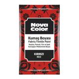 Nova Color Toz Kumaş Boyası Kırmızı - 4 Adet Ve 1 Adet Sabitleyici