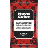 Nova Color Toz Kumaş Boyası Kırmızı Renk 12 gr Naylon Pamuk Yün İçin Mükemmel