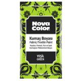 Nova Color Toz Kumaş Boyası Yeşil - 4 Adet ve 1 Adet Sabitleyici